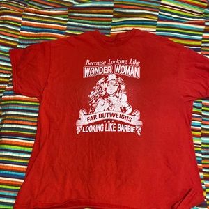 Wonder woman, Barbie graphiclogo T-shirt, size extra, large, religious